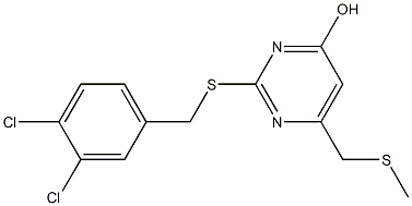 2-[(3,4-dichlorobenzyl)sulfanyl]-6-[(methylsulfanyl)methyl]-4-pyrimidinol Structure