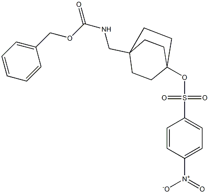 4-({[(benzyloxy)carbonyl]amino}methyl)bicyclo[2.2.2]oct-1-yl 4-nitrobenzene-1-sulfonate 结构式