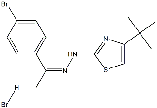 1-(4-bromophenyl)ethan-1-one 1-[4-(tert-butyl)-1,3-thiazol-2-yl]hydrazone hydrobromide Structure