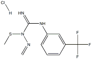 N-amino(methylthio)methylidene-N'-[3-(trifluoromethyl)phenyl]guanidine hydrochloride Structure