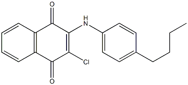 2-(4-butylanilino)-3-chloro-1,4-dihydronaphthalene-1,4-dione Struktur
