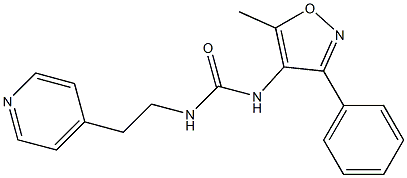 N-(5-methyl-3-phenylisoxazol-4-yl)-N'-[2-(4-pyridyl)ethyl]urea Structure