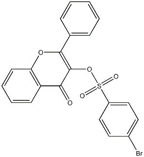 4-oxo-2-phenyl-4H-chromen-3-yl 4-bromobenzene-1-sulfonate Structure