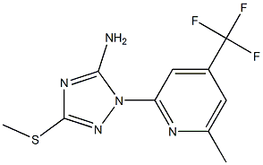 3-(methylthio)-1-[6-methyl-4-(trifluoromethyl)-2-pyridyl]-1H-1,2,4-triazol-5-amine|