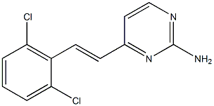 4-(2,6-dichlorostyryl)pyrimidin-2-amine 化学構造式