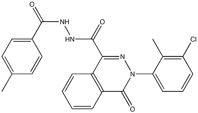 3-(3-chloro-2-methylphenyl)-N'-(4-methylbenzoyl)-4-oxo-3,4-dihydro-1-phthalazinecarbohydrazide