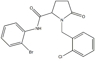 N-(2-bromophenyl)-1-(2-chlorobenzyl)-5-oxo-2-pyrrolidinecarboxamide Structure