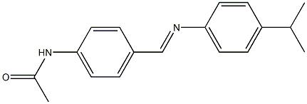 N1-(4-{[(4-isopropylphenyl)imino]methyl}phenyl)acetamide 化学構造式