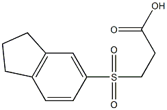 3-(2,3-dihydro-1H-inden-5-ylsulfonyl)propanoic acid 化学構造式