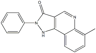 6-methyl-2-phenyl-1,2-dihydro-3H-pyrazolo[4,3-c]quinolin-3-one 结构式