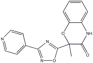 2-methyl-2-[3-(4-pyridinyl)-1,2,4-oxadiazol-5-yl]-2H-1,4-benzoxazin-3(4H)-one 化学構造式