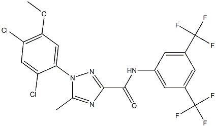 N-[3,5-bis(trifluoromethyl)phenyl]-1-(2,4-dichloro-5-methoxyphenyl)-5-methyl-1H-1,2,4-triazole-3-carboxamide Structure