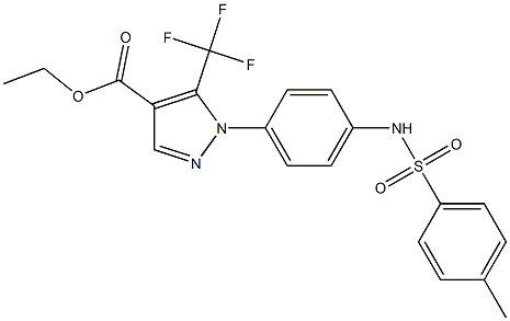 ethyl 1-(4-{[(4-methylphenyl)sulfonyl]amino}phenyl)-5-(trifluoromethyl)-1H-pyrazole-4-carboxylate Structure