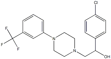 1-(4-chlorophenyl)-2-{4-[3-(trifluoromethyl)phenyl]piperazino}-1-ethanol,,结构式