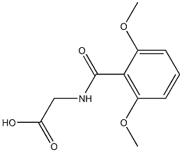 2-[(2,6-dimethoxybenzoyl)amino]acetic acid Struktur