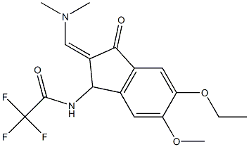 N-{2-[(Z)-(dimethylamino)methylidene]-5-ethoxy-6-methoxy-3-oxo-1,3-dihydro-2H-inden-1-yl}-2,2,2-trifluoroacetamide