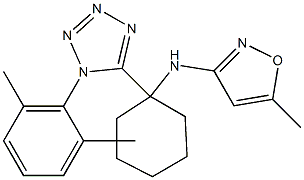 N-{1-[1-(2,6-dimethylphenyl)-1H-1,2,3,4-tetraazol-5-yl]cyclohexyl}-5-methyl-3-isoxazolamine Struktur