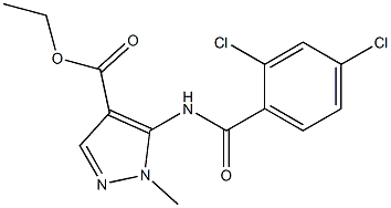 ethyl 5-[(2,4-dichlorobenzoyl)amino]-1-methyl-1H-pyrazole-4-carboxylate 化学構造式