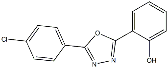2-[5-(4-chlorophenyl)-1,3,4-oxadiazol-2-yl]benzenol 化学構造式