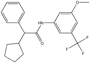 N1-[3-methoxy-5-(trifluoromethyl)phenyl]-2-cyclopentyl-2-phenylacetamide Structure