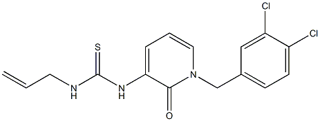 N-allyl-N'-[1-(3,4-dichlorobenzyl)-2-oxo-1,2-dihydro-3-pyridinyl]thiourea Struktur