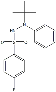 N'-(tert-butyl)-4-fluoro-N'-phenylbenzenesulfonohydrazide Structure