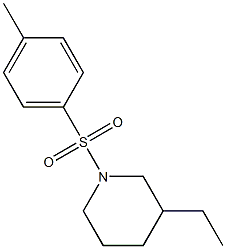 3-ethyl-1-[(4-methylphenyl)sulfonyl]piperidine,,结构式