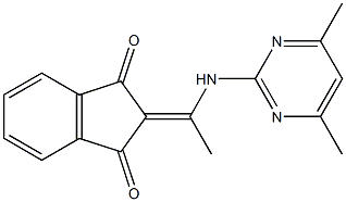 2-{1-[(4,6-dimethyl-2-pyrimidinyl)amino]ethylidene}-1H-indene-1,3(2H)-dione