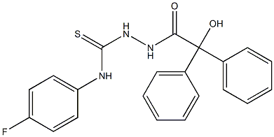 N1-(4-fluorophenyl)-2-(2-hydroxy-2,2-diphenylacetyl)hydrazine-1-carbothioamide Struktur