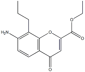 ethyl 7-amino-4-oxo-8-propyl-4H-chromene-2-carboxylate Struktur