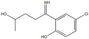 4-chloro-2-[(2-hydroxypropyl)ethanimidoyl]phenol,,结构式