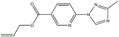 allyl 6-(3-methyl-1H-1,2,4-triazol-1-yl)nicotinate 化学構造式