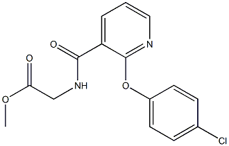 methyl 2-({[2-(4-chlorophenoxy)-3-pyridyl]carbonyl}amino)acetate Struktur