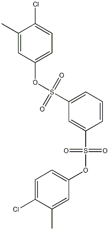 di(4-chloro-3-methylphenyl) benzene-1,3-disulfonate Structure