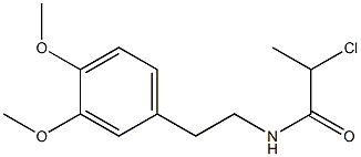 2-chloro-N-(3,4-dimethoxyphenethyl)propanamide,,结构式