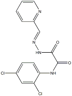 N1-(2,4-dichlorophenyl)-2-oxo-2-[2-(2-pyridylmethylidene)hydrazino]acetamide,,结构式