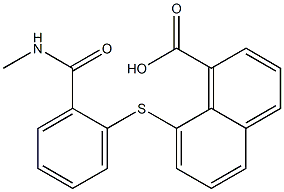 8-({2-[(methylamino)carbonyl]phenyl}thio)-1-naphthoic acid 化学構造式