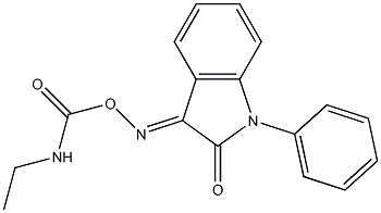 3-({[(ethylamino)carbonyl]oxy}imino)-1-phenyl-1H-indol-2-one 化学構造式