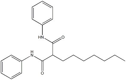 N1,N3-diphenyl-2-heptylmalonamide 化学構造式