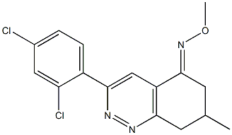 3-(2,4-dichlorophenyl)-7-methyl-7,8-dihydro-5(6H)-cinnolinone O-methyloxime,,结构式