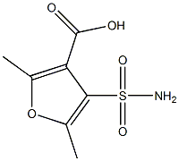 4-(aminosulfonyl)-2,5-dimethyl-3-furoic acid 结构式