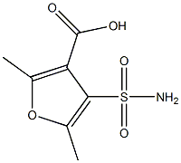 4-(aminosulfonyl)-2,5-dimethyl-3-furoic acid,,结构式