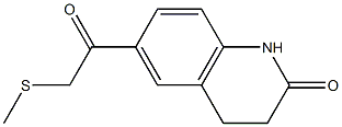 6-[2-(methylthio)acetyl]-1,2,3,4-tetrahydroquinolin-2-one,,结构式
