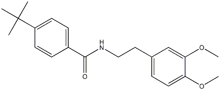 4-(tert-butyl)-N-(3,4-dimethoxyphenethyl)benzenecarboxamide,,结构式