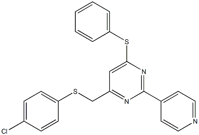 4-chlorophenyl [6-(phenylsulfanyl)-2-(4-pyridinyl)-4-pyrimidinyl]methyl sulfide