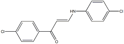 3-(4-chloroanilino)-1-(4-chlorophenyl)prop-2-en-1-one 结构式