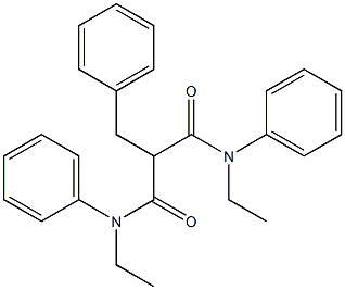 N1,N3-diethyl-N1,N3-diphenyl-2-benzylmalonamide Structure