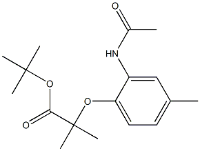 tert-butyl 2-[2-(acetylamino)-4-methylphenoxy]-2-methylpropanoate Structure