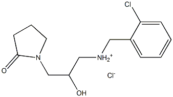 N-(2-chlorobenzyl)-2-hydroxy-3-(2-oxo-1-pyrrolidinyl)-1-propanaminium chloride Struktur