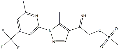 2-methyl-6-(5-methyl-4-{[(methylsulfonyl)oxy]ethanimidoyl}-1H-pyrazol-1-yl)-4-(trifluoromethyl)pyridine|